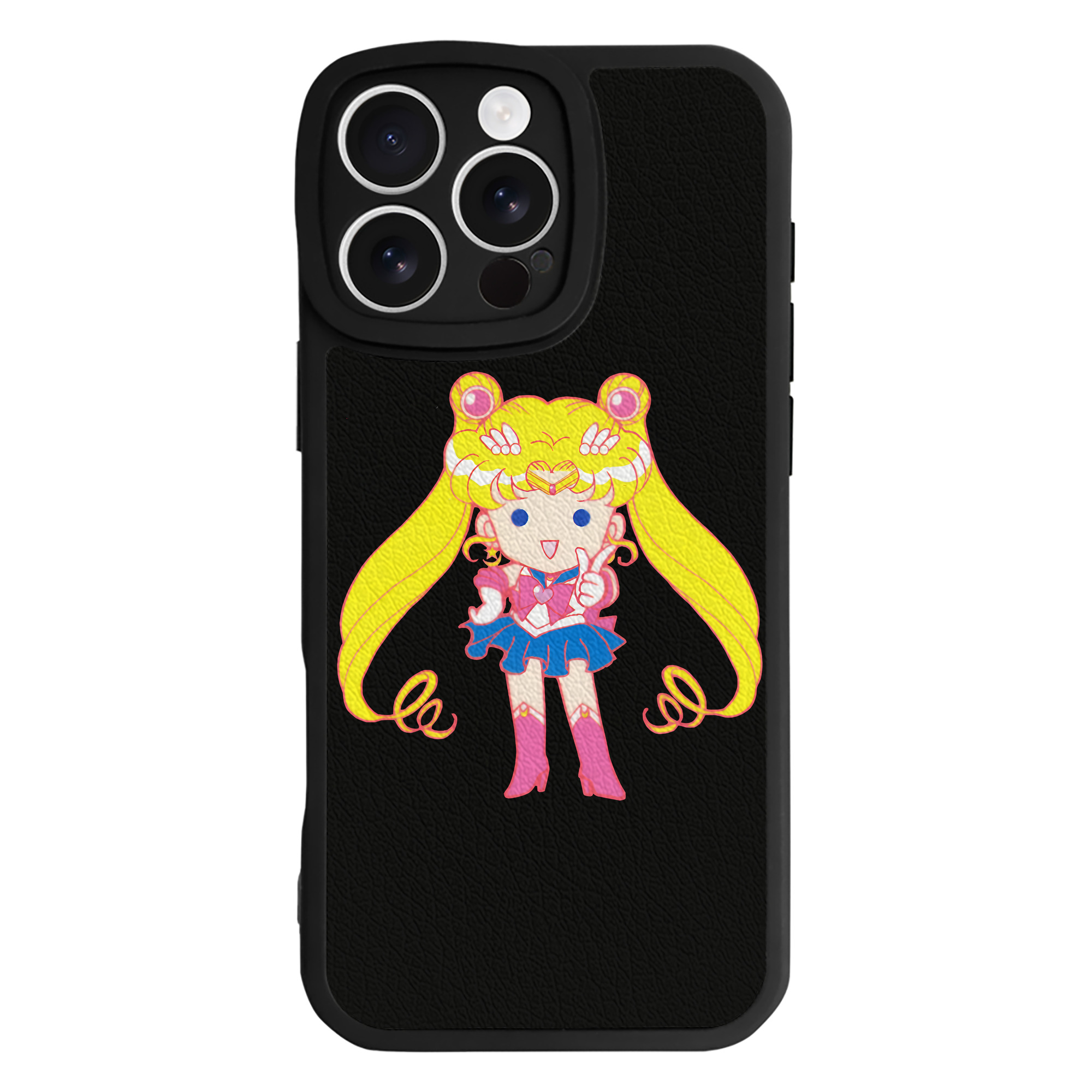 （画像用） 美少女戦士セーラームーン 月野 うさぎ つきの うさぎ Sailor Moon Tsukino Usagi 【iPhone 16シリーズ対応】シリコンスマホケース（レザー調） 材質：シリコン
